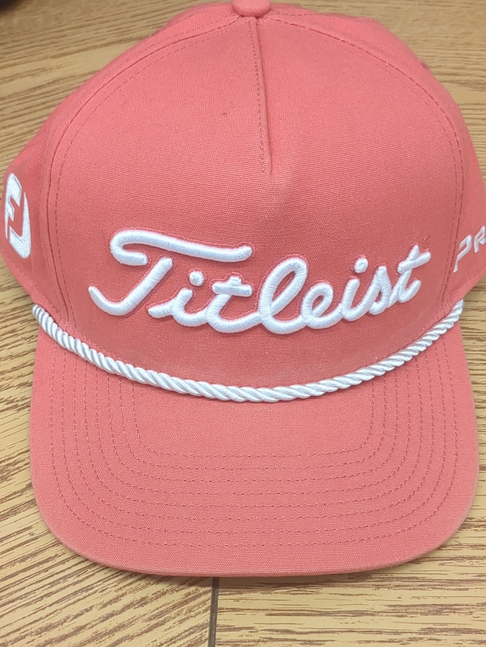 Titleist Coral Pink Rope-Trim Golf Hat